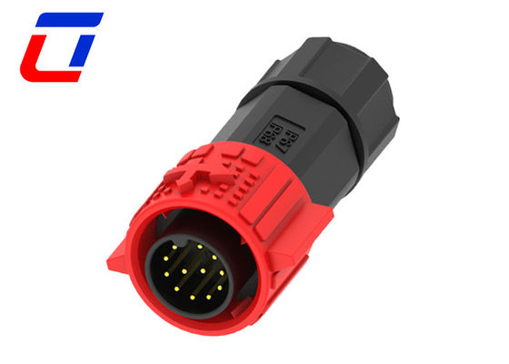 IP67 M19 Push Lcok 12 Pin Waterproof Data Connector Plastic PA66