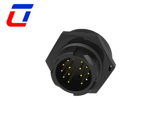 10 Pin 12 Pin 14 Pin 16 Pin Waterproof Data Connector , Plastic 12V Round Connector IP67