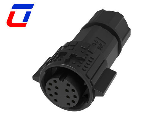 10 Pin 12 Pin 14 Pin 16 Pin Waterproof Data Connector , Plastic 12V Round Connector IP67