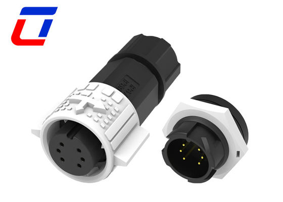 6 Pin Waterproof Wire To Board Power Connector M19 Circular Plastic Connectors