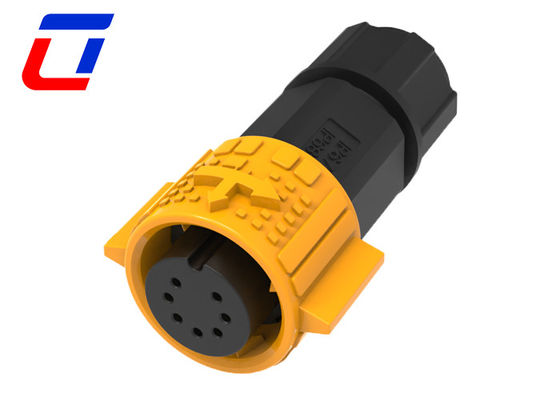 Female Plug 7 Pin Data Connector Waterproof M19 Male Panel Mount Connector