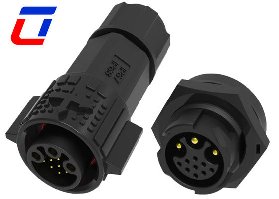 3 9 Pin IP67 Multi Pin Connector Types Waterproof Data And Power Connection