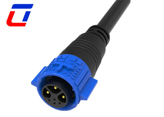 Push Lock Waterproof Data Cable Connector 3 Pin Power 4 Pin Panel Mount Connector