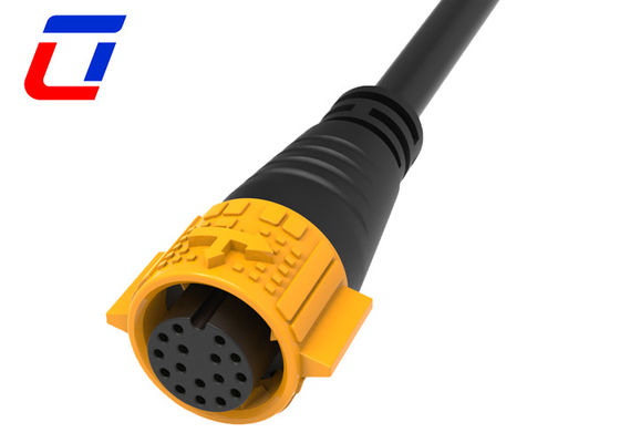 18 Pin Waterproof Data Connector Male Panel Mount Female Cable Connector IP67