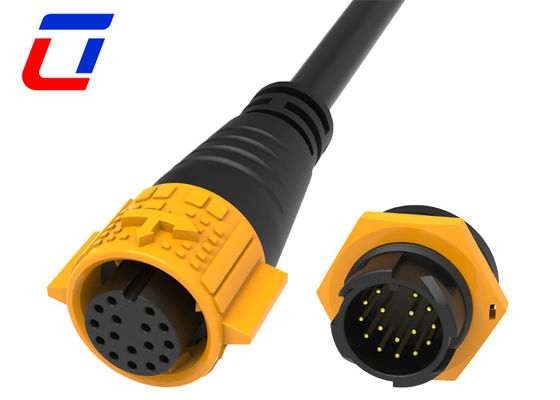 18 Pin Waterproof Data Connector Male Panel Mount Female Cable Connector IP67