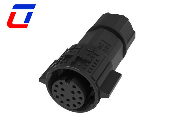 18 Pin Push Lock Waterproof Data Connector Male Panel Mount Circular Connector