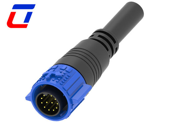 12 Pin Waterproof Data Connector M19 Push Lock Industrial Plug Socket