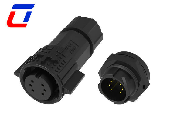 Nylon 6 Pin IP67 Waterproof Connector 5A Wire Quick Disconnect Connectors