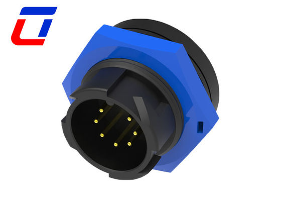 7 Pin Electrical 12V Waterproof Wire Connectors IP67 M19 Quick Lock Cable Connector