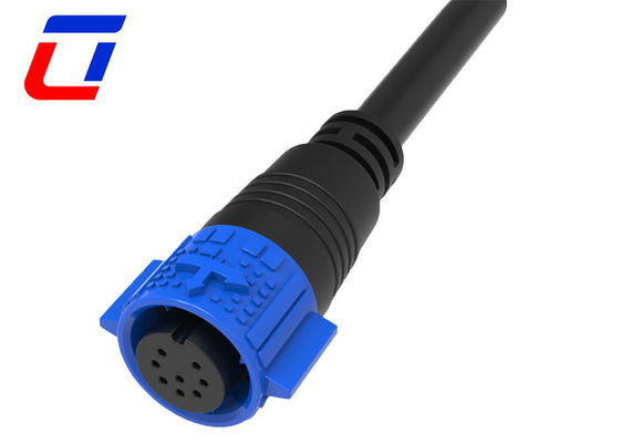 Male Female Plug Cable 8 Pin Waterproof Connector IP67 M19 With Push Locking