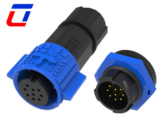 Outdoor Female Waterproof 9 Pin Wire Connector Male IP67 Panel Mount M19