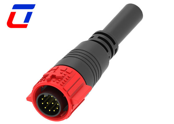 Pre Cable IP67 Waterproof Connector 12 Pin Gold Plated Wire Connectors