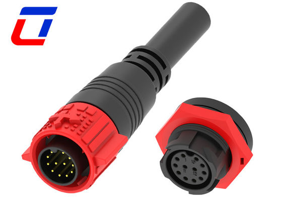 Pre Cable IP67 Waterproof Connector 12 Pin Gold Plated Wire Connectors