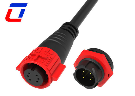 Low Power Waterproof Cable Connector IP67 6 Pin Male Female Connector