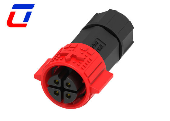 Female Cable Round 4 Pin Waterproof Wire Connector Panel Mount M19 Push Locking