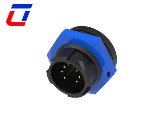 Quick Lock 6 Core Waterproof Cable Connector M19 Ip67 Panel Mount Connector