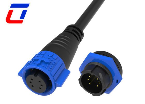 Quick Lock 6 Core Waterproof Cable Connector M19 Ip67 Panel Mount Connector