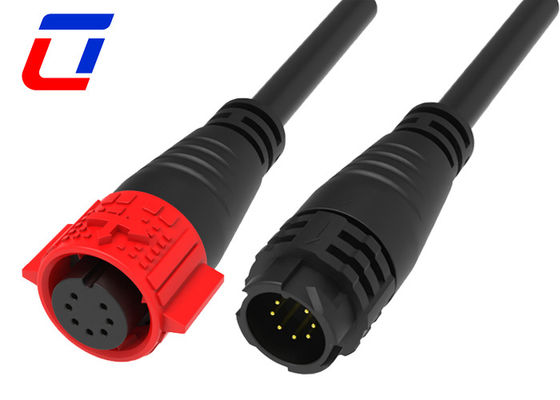 7 Pin 5A Push Lock Wire To Board Cable Connectors Waterproof Molded With Cable M19