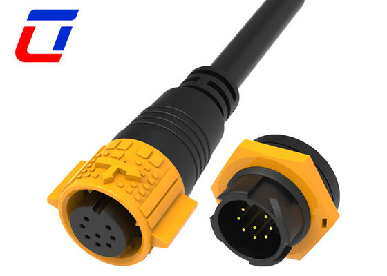 M19 IP67 Waterproof Bulkhead Electrical Connector 8 Pin Female Cable Connector
