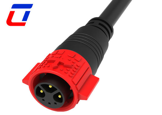M19 Push Locking 3+3 Multi Pin Cable Plug Connector Waterproof For Power Signal Combined