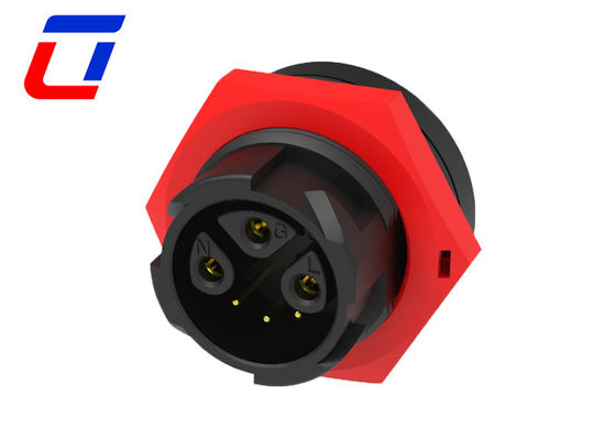 M19 Push Locking 3+3 Multi Pin Cable Plug Connector Waterproof For Power Signal Combined