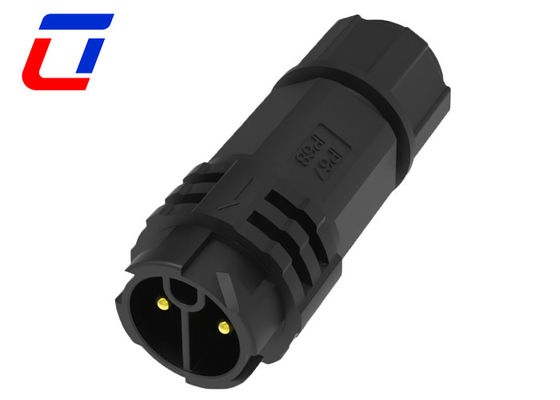 20A M19 Push Lock 2Pin Power Waterproof Circular Connectors For Wires