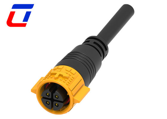 4PIN 10A Male Socket Female Plug Waterproof Power Cable Connector with Push Locking