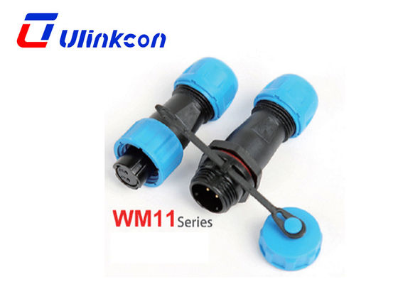 2PIN IP68 Waterproof Connector WM11 with 5A Current Rating in PA66 Plastic
