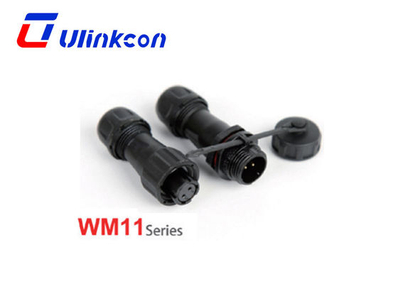 2PIN IP68 Waterproof Connector WM11 with 5A Current Rating in PA66 Plastic
