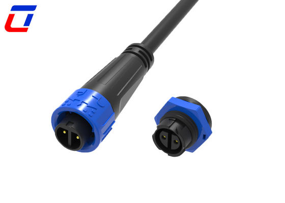 Waterproof 2 Pin Circular Quick Lock Wire Connector Male To Female 300V Rated