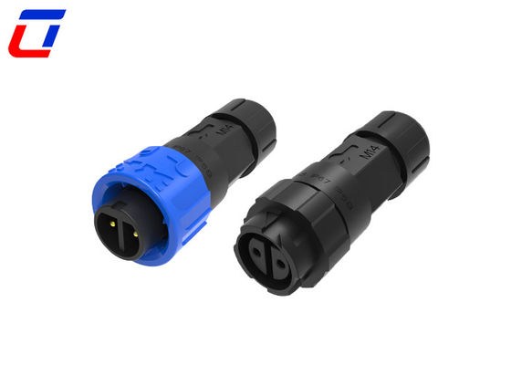 Waterproof 2 Pin Circular Quick Lock Wire Connector Male To Female 300V Rated