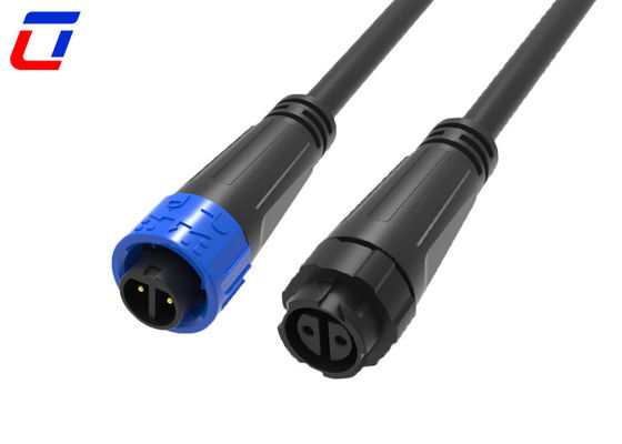 Waterproof 2 Pin Circular Quick Lock Wire Connector Male To Female 300V Rated
