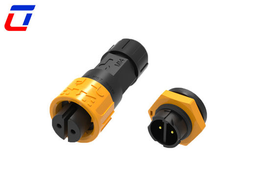 10A 2 Pin 300V Circular Wire Connector Quick Lock Waterproof Female To Male Connector