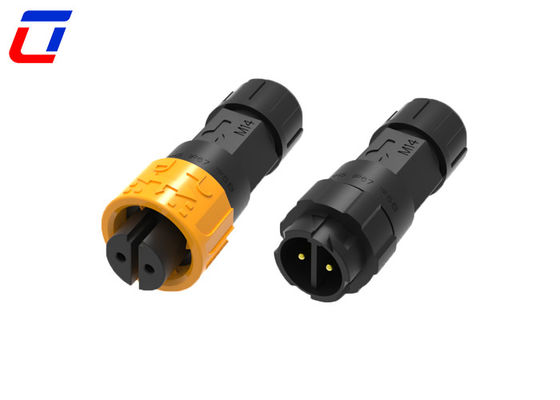 10A 2 Pin 300V Circular Wire Connector Quick Lock Waterproof Female To Male Connector
