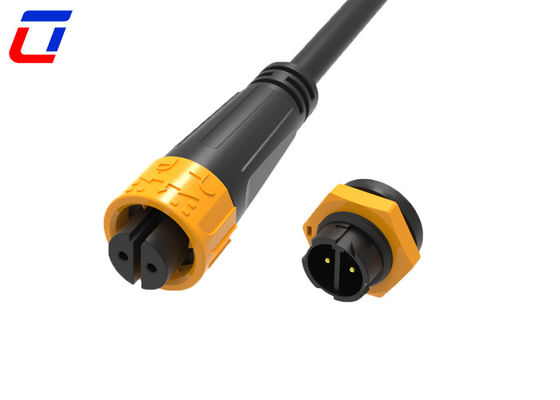 10A 2 Pin 300V Circular Wire Connector Quick Lock Waterproof Female To Male Connector