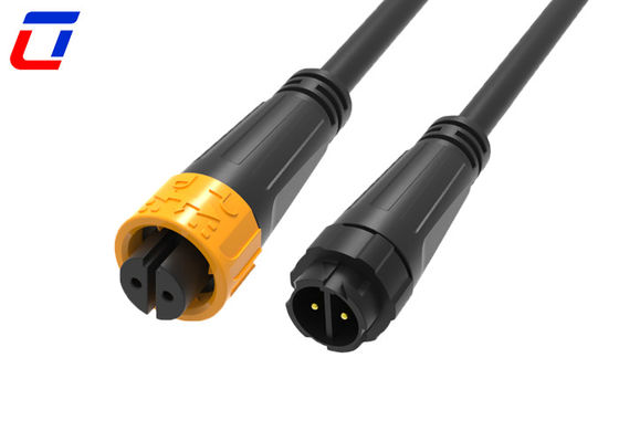 10A 2 Pin 300V Circular Wire Connector Quick Lock Waterproof Female To Male Connector