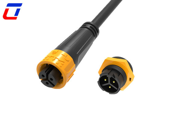300V Rated M16 3 Pin Waterproof Power Connector Male To Female