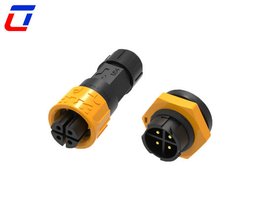 M16 4 Pin Waterproof Power Connector Female To Male 300V Durable For Applications