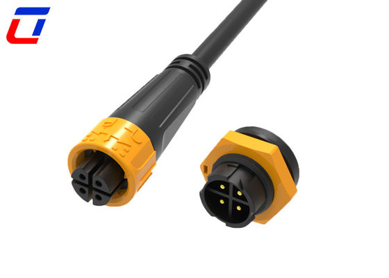 M16 4 Pin Waterproof Power Connector Female To Male 300V Durable For Applications