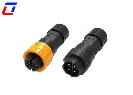 M16 4 Pin Waterproof Power Connector Female To Male 300V Durable For Applications