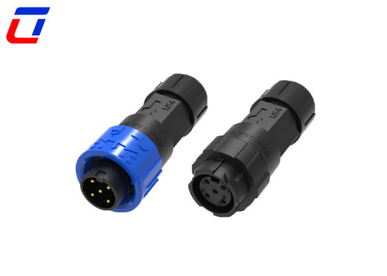 M16 5 Pin Waterproof Circular Connector Female To Male 300V Push Lock