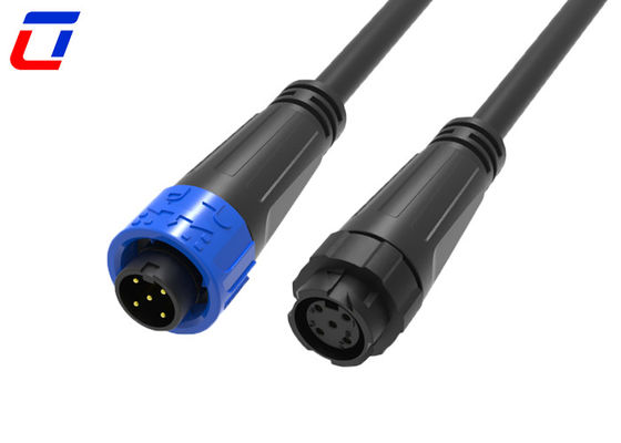 M16 5 Pin Waterproof Circular Connector Female To Male 300V Push Lock