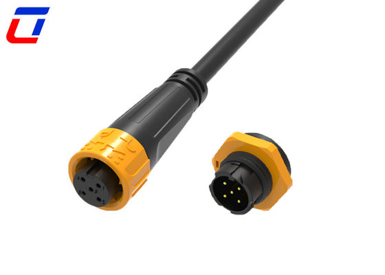 M16 5 Pin 300V Push Lock Waterproof Circular Connector IP67 For Heavy-Duty Applications
