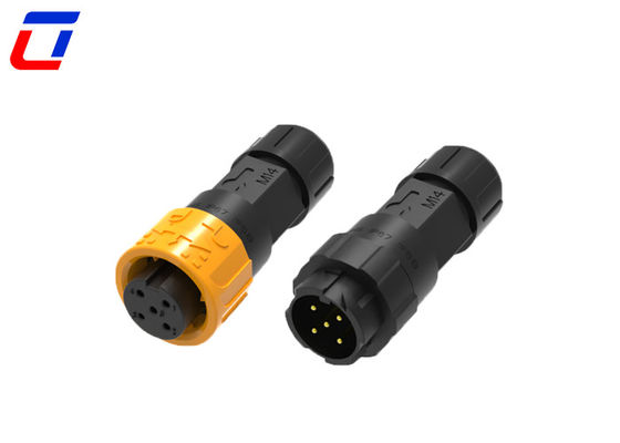 M16 5 Pin 300V Push Lock Waterproof Circular Connector IP67 For Heavy-Duty Applications