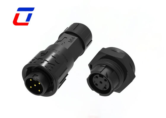 M16 5 Pin 300V Push Lock Waterproof Circular Connector IP67 For Heavy-Duty Applications