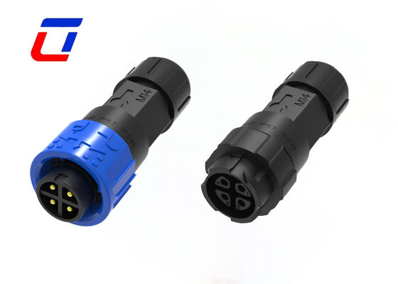 M16 4 Pin IP67 Waterproof Power Connector Female To Male 300V Durable For Applications