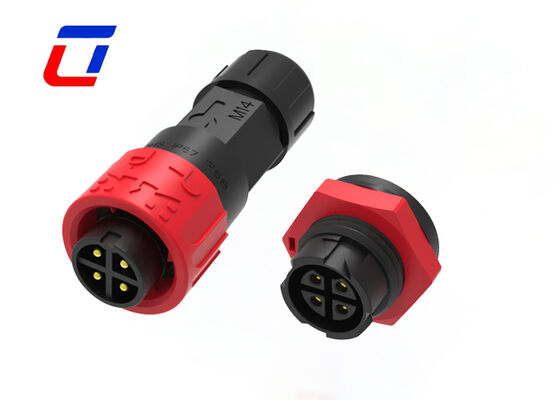 M16 4 Pin IP67 Waterproof Power Connector Female To Male 300V Durable For Applications