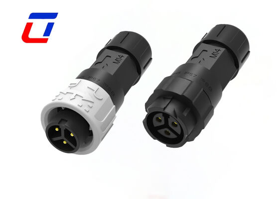 M16 3 Pin 300V Waterproof Power Connector Male To Female