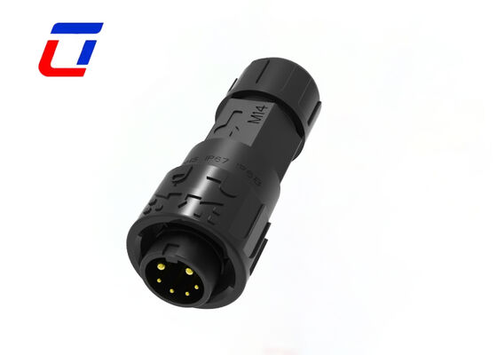 M16 Multi Pin Male To Female Quck Lock Connectors Waterproof 2 Power 4 Signal IP67