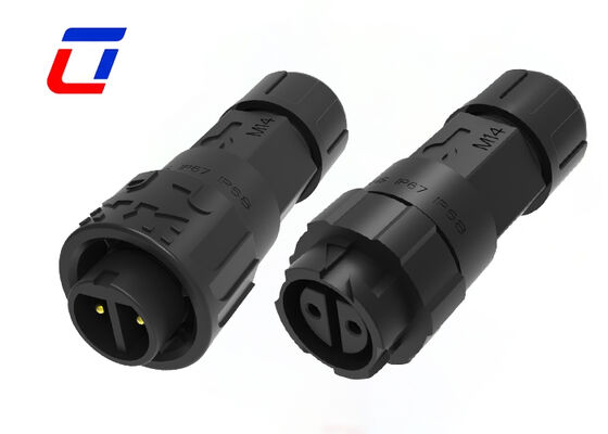 Waterproof  M16 2 Pin Circular Quick Lock  Connector Male To Female 300V Rated